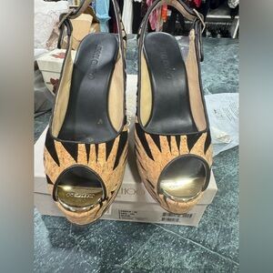 Jimmy Choo Prova Palm Black and beige Women's Shoes